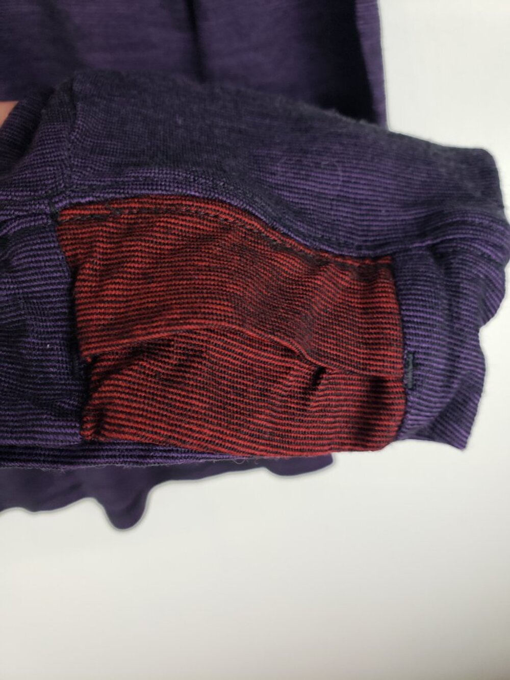 Bombas Merino Wool Blend Base Layer Shirt Purple Thumbholes Mens Large - Picture 6 of 7